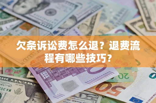 北京欠条诉讼费怎么退？退费流程有哪些技巧？