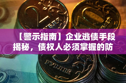 北京【警示指南】企业逃债手段揭秘，债权人必须掌握的防坑宝典