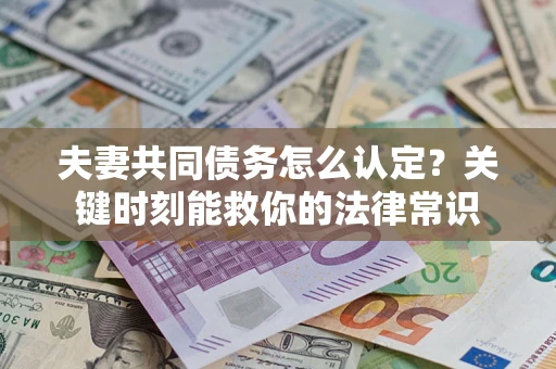 北京夫妻共同债务怎么认定？关键时刻能救你的法律常识